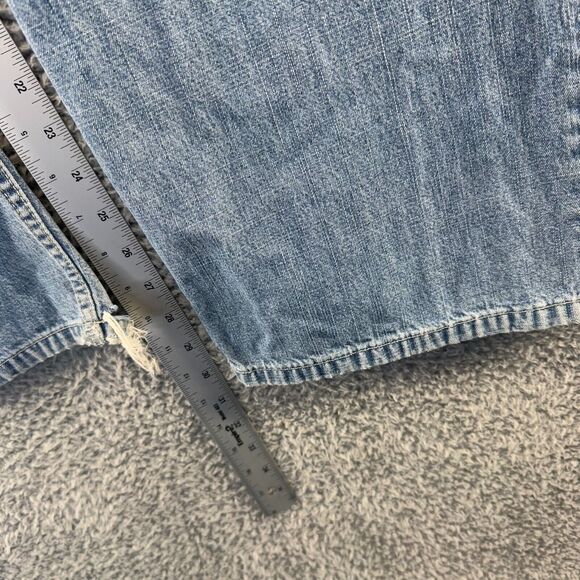 Vintage Ecko Unltd Jeans men's 36 Blue Denim Light Baggy Thrashed Y2k NO BUTTON - Picture 6 of 13